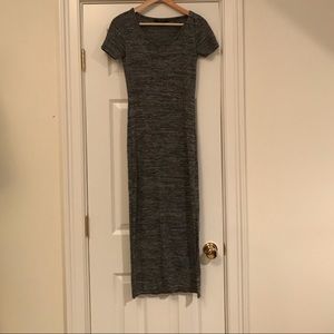 H&M dark grey heathered maxi dress